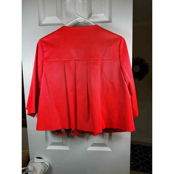 By Malene Birger Cropped Evening Jacket Bolero Blazer Salmon Pink Pockets Lined - Picture 10 of 11